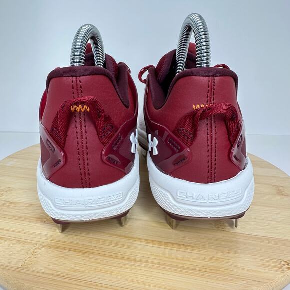 Under Armour UA Baseball Cleats Cardinal FSU Yard Low MT Red Maroon Mens Size 7